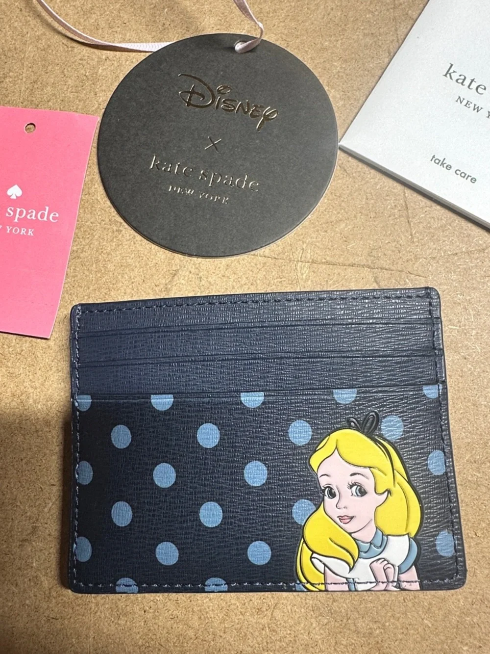 Nwt Kate spade Alice and wonderland card holder